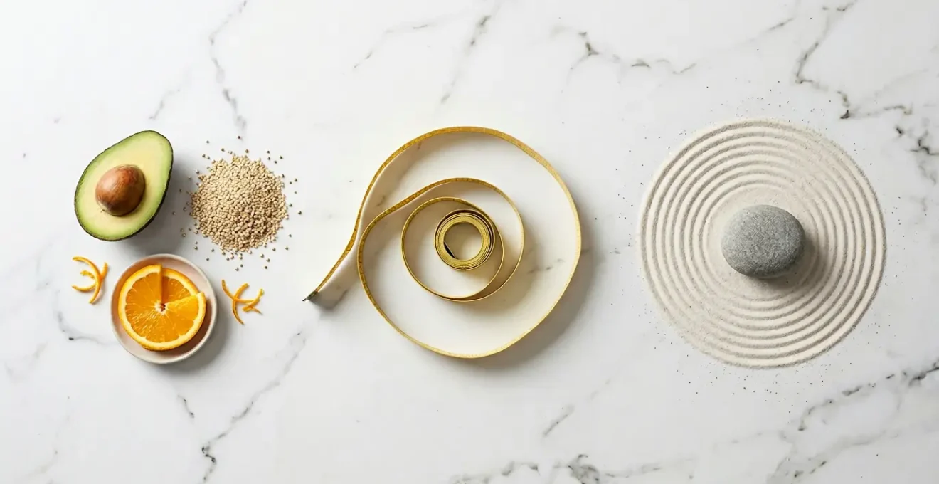 Confronto visivo tra diverse strategie per ottenere una pancia piatta attraverso dieta e chirurgia estetica