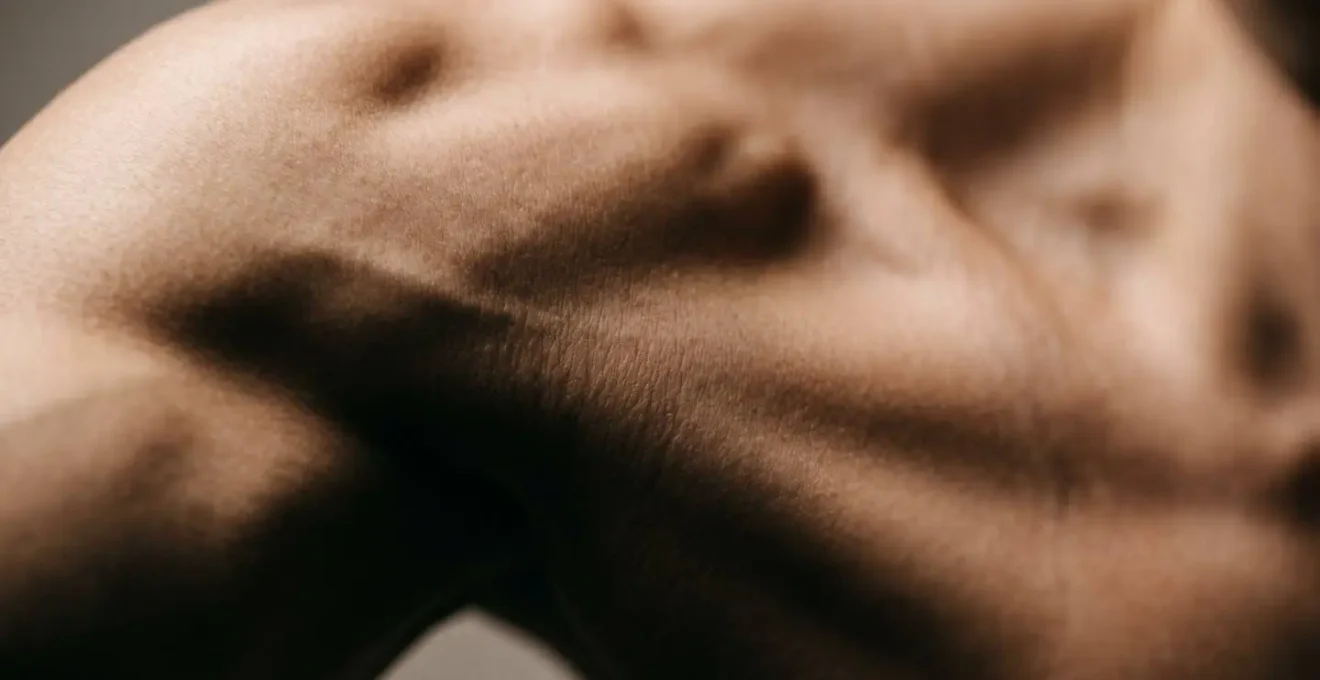 Dettaglio macro della texture muscolare definita