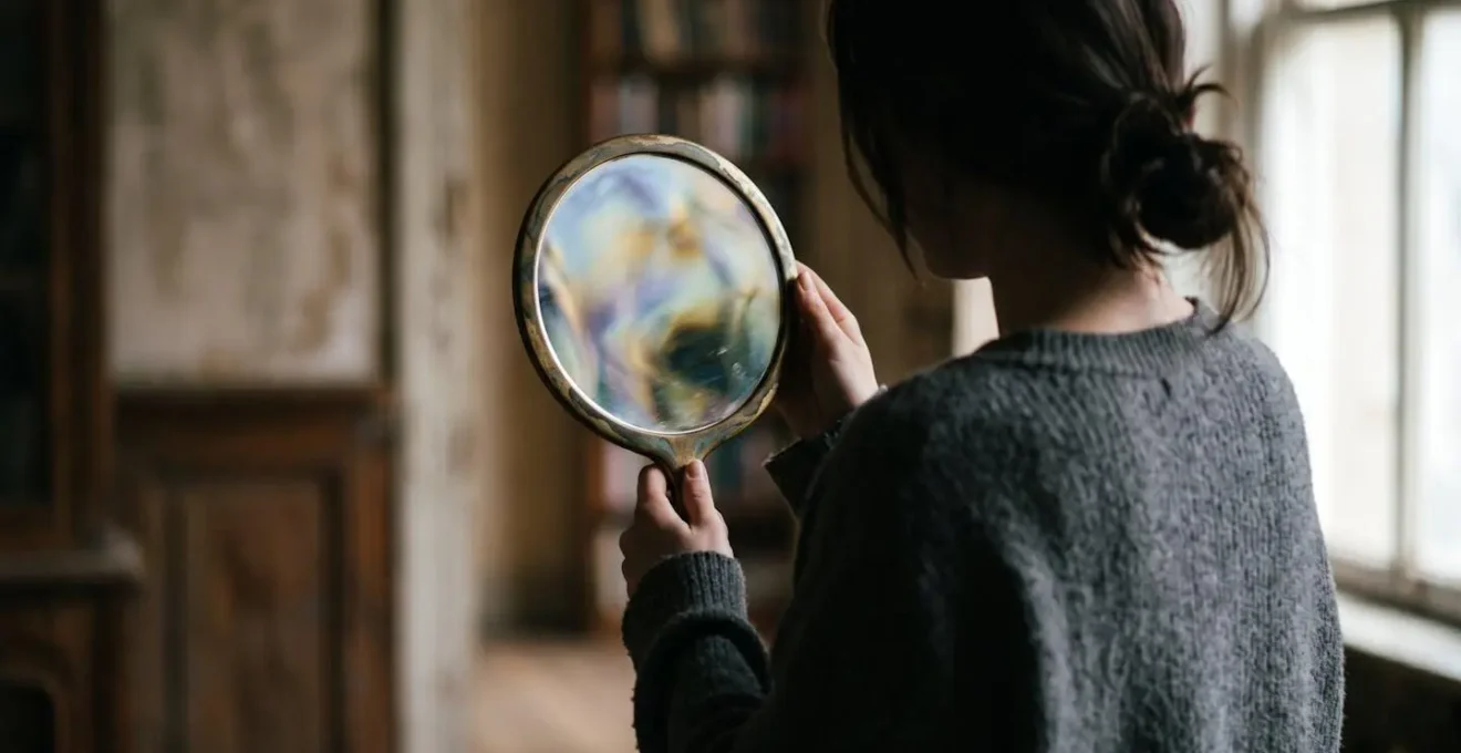 Metafora visiva del miglioramento graduale della pelle con focus sulla percezione soggettiva